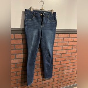 American Eagle (ae) dream low rise jegging. dark indigo. size 10 long